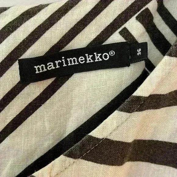 Marimekko Women’s Linen Dress Size 36 - Picture 6 of 11